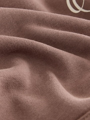 Mocha Brown Hoodie and Wide Leg Joggers Set (3-16yrs) - Image 8 of 10
