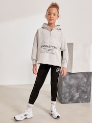 Grey Slogan Hoodie And Leggings Set (3-16yrs) - Image 1 of 10