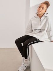 Grey Slogan Hoodie And Leggings Set (3-16yrs) - Image 2 of 10
