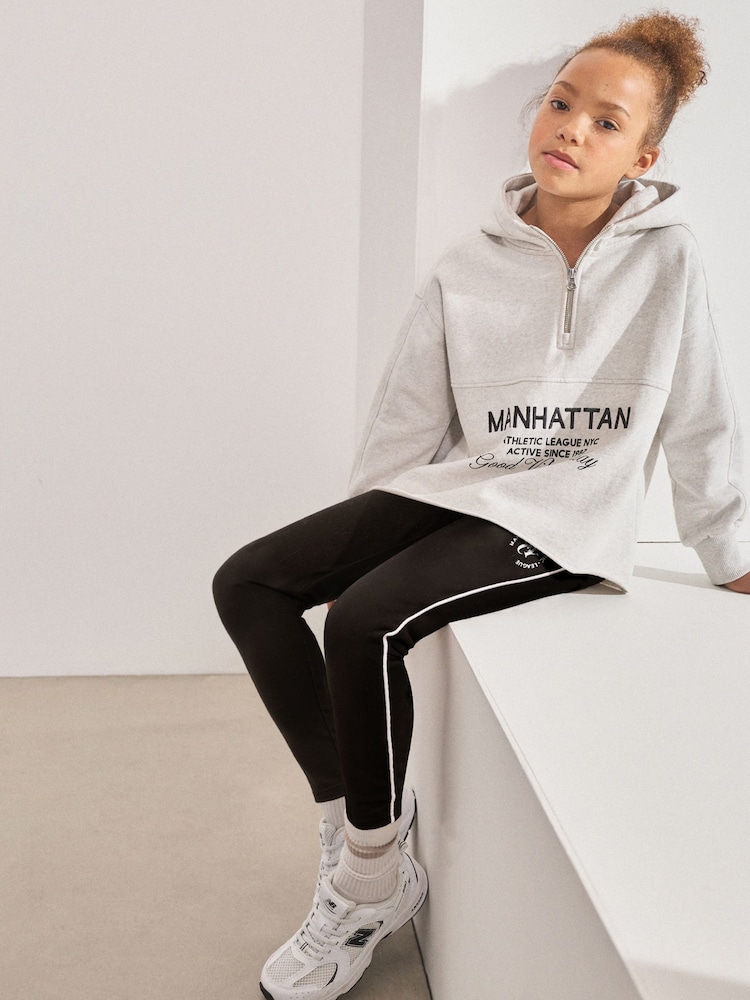 Gris - Conjunto de leggings y sudadera con capucha y eslogan (3-16 años) - Imagen 2 de 4 Gris - Conjunto de leggings y sudadera con capucha y eslogan (3-16 años) - Imagen 2 de 4