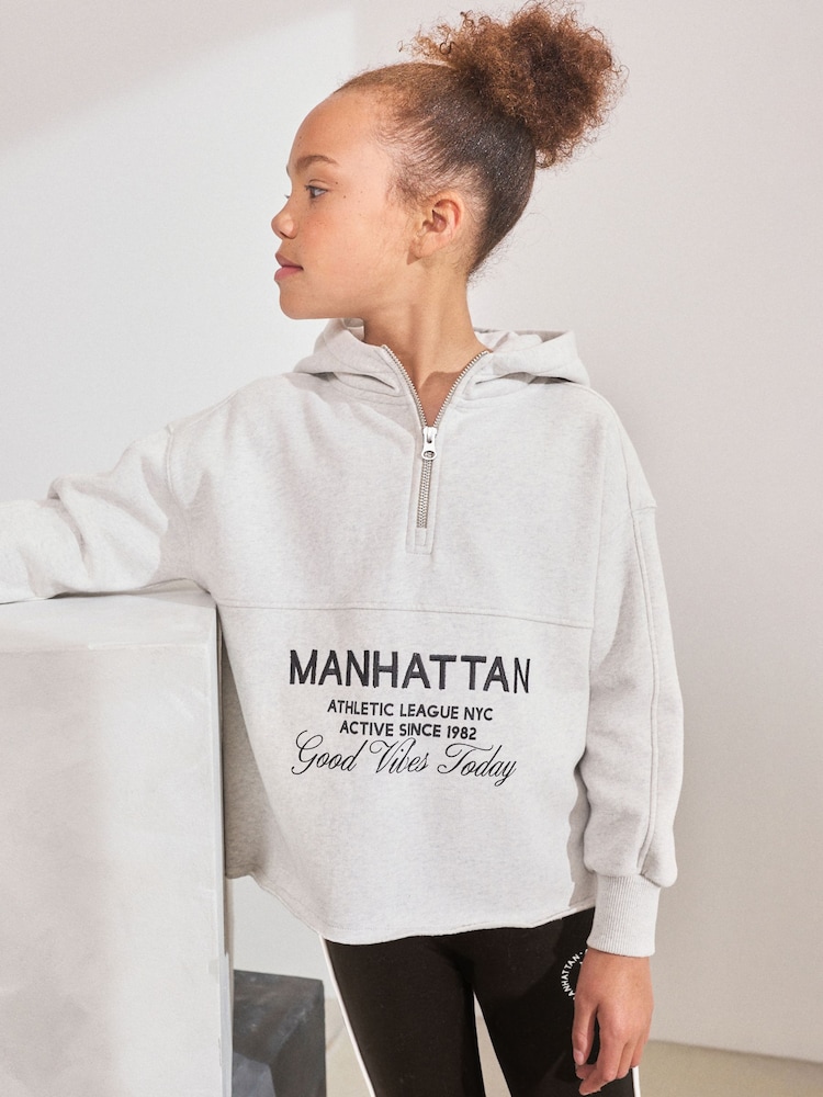 Grey Slogan Hoodie And Leggings Set (3-16yrs) - Image 4 of 4