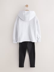 Grey Slogan Hoodie And Leggings Set (3-16yrs) - Image 7 of 10
