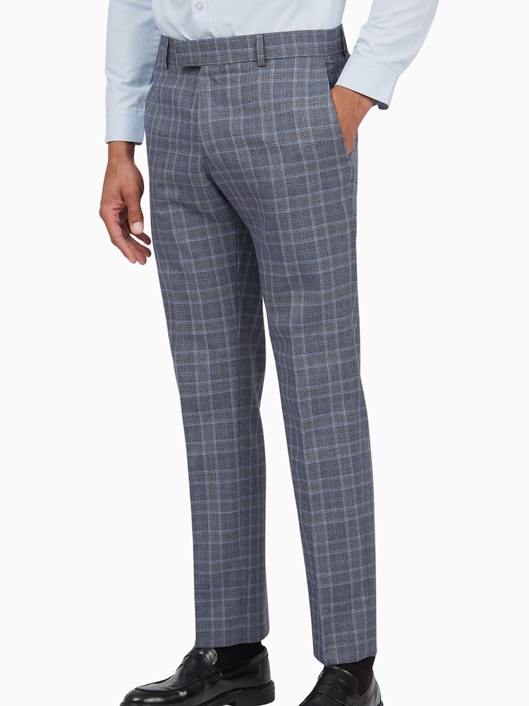 Antique Rogue Blue Check Trousers - Image 1 of 3 Antique Rogue Blue Check Trousers - Image 1 of 3