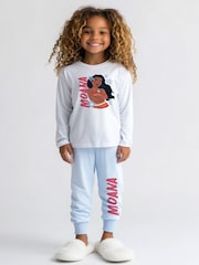 Brand Threads Blue Disney Moana Girls Pyjamas Set - Image 1 of 3