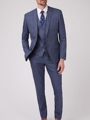 Antique Rogue Blue Overcheck Jacket - Image 2 of 5
