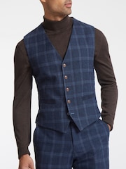 Antique Rogue Blue Hart Tweed Waistcoat - Image 1 of 4