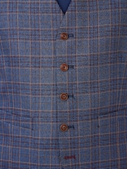 Antique Rogue Blue Overcheck Waistcoat - Image 3 of 3