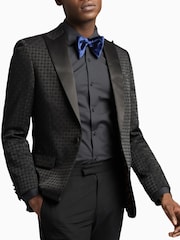 Antique Rogue Black Large Houndstooth Dress Wear Jacket - Image 1 of 3
