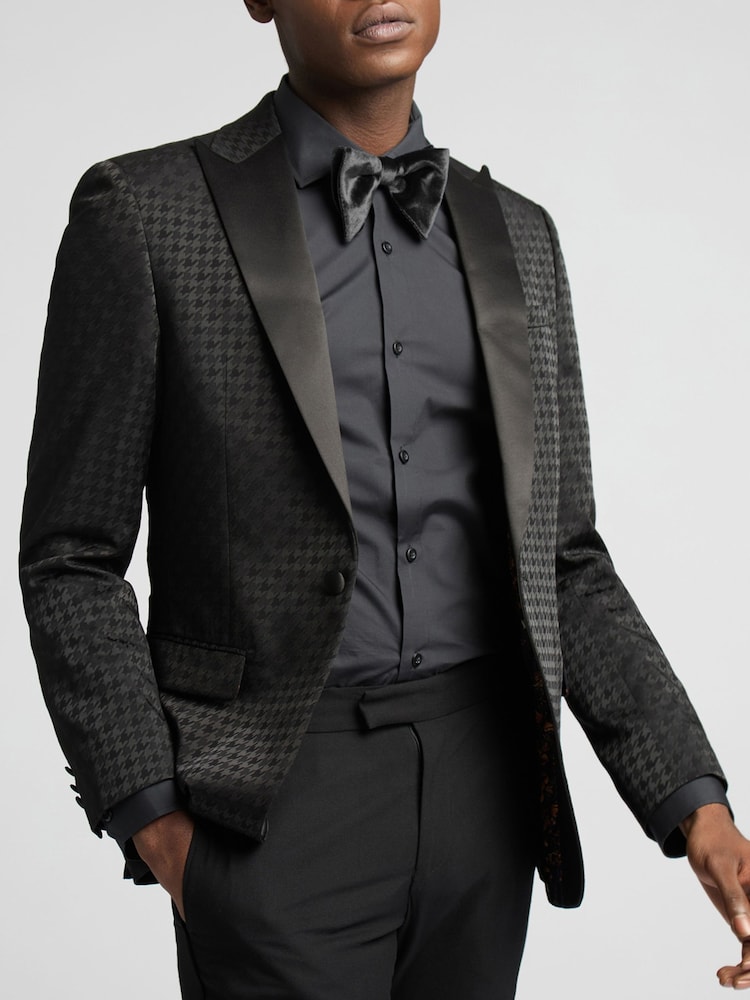 Antique Rogue Black Large Houndstooth Dress Wear Jacket - Image 1 of 3