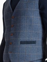 Antique Rogue Blue Check Waistcoat - Image 3 of 4
