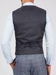 Antique Rogue Blue Check Waistcoat - Image 2 of 3