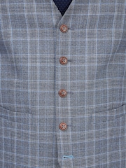 Antique Rogue Blue Check Waistcoat - Image 3 of 3