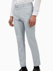 Antique Rogue Blue Texture Check Trousers - Image 1 of 3