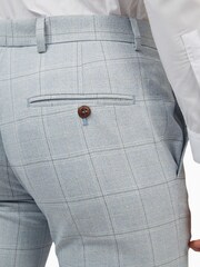 Antique Rogue Blue Texture Check Trousers - Image 3 of 3