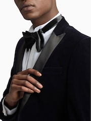 Antique Rogue Blue Velvet SB1 Peak Dress Wear Jacket - Image 3 of 4