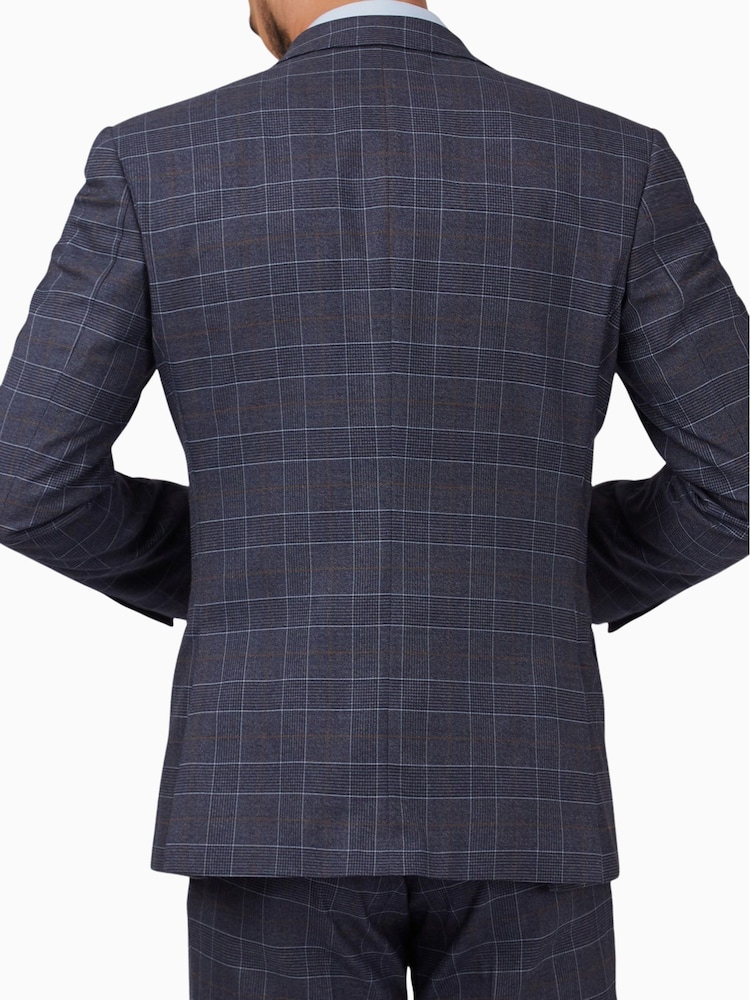 Antique Rogue Blue Overcheck Jacket - Image 2 of 7