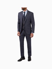 Antique Rogue Blue Overcheck Jacket - Image 3 of 7