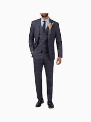 Antique Rogue Blue Overcheck Jacket - Image 4 of 7
