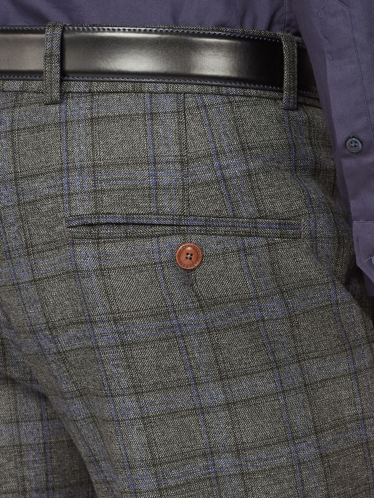Antique Rogue Grey Overcheck Trousers - Image 3 of 3 Antique Rogue Grey Overcheck Trousers - Image 3 of 3