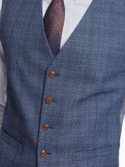 Antique Rogue Blue Dustin Airforce Check Waistcoat - Image 3 of 4