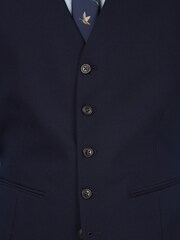 Antique Rogue Blue Curtis Plain Twill Waistcoats - Image 3 of 3