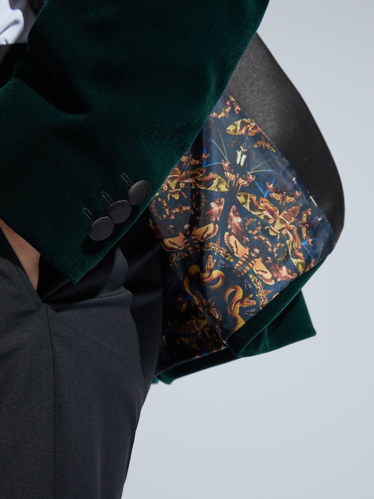 Antique Rogue Green Franklin Emerald Velvet Jacket - Image 5 of 5
