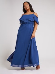 Yours Curve – London – einfarbiges schulterfreies Kleid - Bild 1 von 5