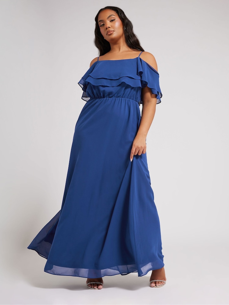 Yours Curve – London – einfarbiges schulterfreies Kleid - Bild 1 von 5