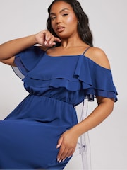Yours Curve – London – einfarbiges schulterfreies Kleid - Bild 2 von 5