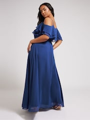Yours Curve – London – einfarbiges schulterfreies Kleid - Bild 3 von 5