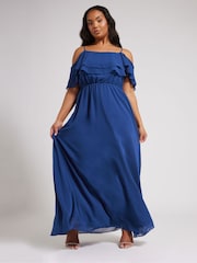Yours Curve – London – einfarbiges schulterfreies Kleid - Bild 4 von 5