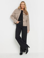 Long Tall Sally Natural Cosy Bomber Jacket - Image 4 of 5