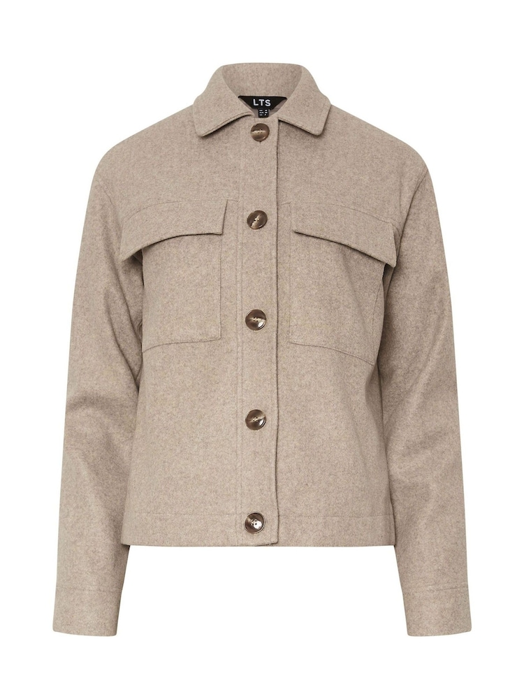 Long Tall Sally Natural Cosy Bomber Jacket - Image 5 of 5