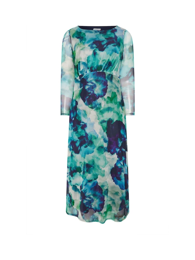 Blau - Yours Curve London Mesh Gathered Dress - Bild 5 von 5 Blau - Yours Curve London Mesh Gathered Dress - Bild 5 von 5
