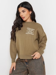 PixieGirl Petite Contrast Swirl Knitted Jumper - Image 2 of 5