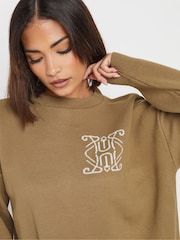 PixieGirl Petite Contrast Swirl Knitted Jumper - Image 4 of 5