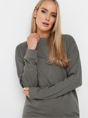 Long Tall Sally Grey Crew Neck Sweatshirt - Image 4 of 5
