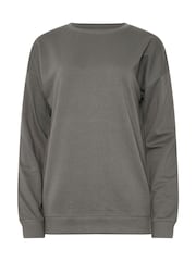 Long Tall Sally Grey Crew Neck Sweatshirt - Image 5 of 5