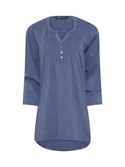 Long Tall Sally Pintuck Henley 100% Cotton Tops 2 Pack - Imagen 7 de 8
