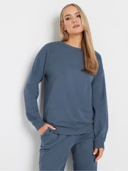 Long Tall Sally Blue Crew Neck Sweatshirt - Image 1 of 6