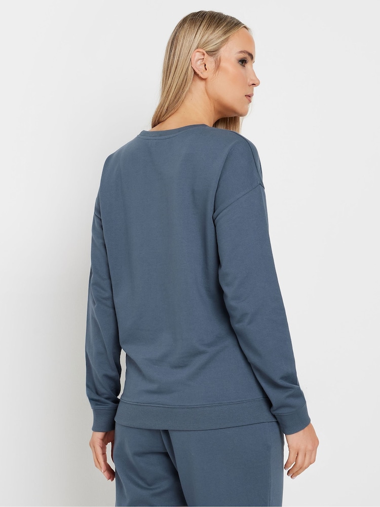 Long Tall Sally Blue Crew Neck Sweatshirt - Image 2 of 6