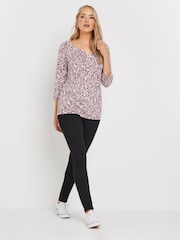 Long Tall Sally Pintuck Henley 100% Cotton Tops 2 Pack - Imagen 3 de 8
