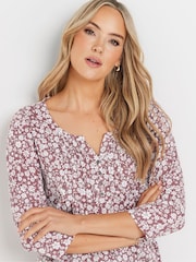 Long Tall Sally Pintuck Henley 100% Cotton Tops 2 Pack - Imagen 5 de 8