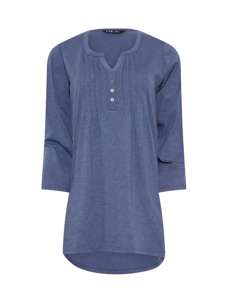 Long Tall Sally Pintuck Henley 100% Cotton Tops 2 Pack - Imagen 8 de 8