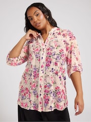Yours Curve White Embellished High Waisted Full Blouse - Image 5 of 9
