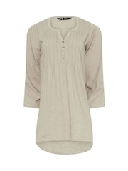 Long Tall Sally Blue Pintuck Henley 100% Cotton Tops 2 Pack - Image 8 of 8