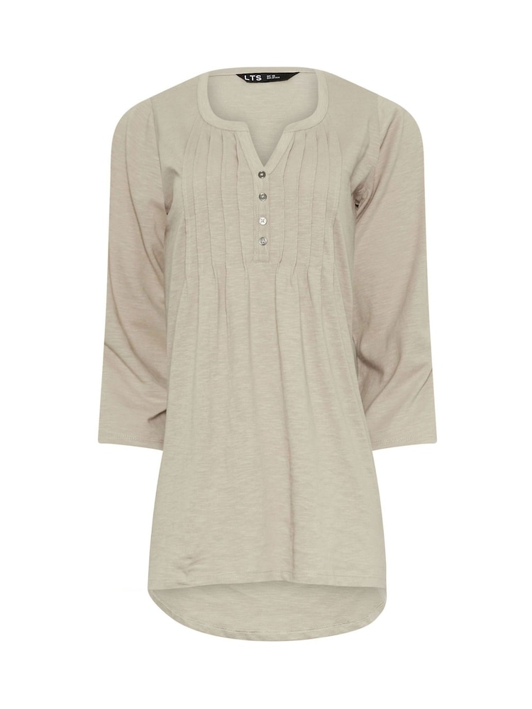 Long Tall Sally Blue Pintuck Henley 100% Cotton Tops 2 Pack - Image 8 of 8