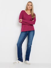 Long Tall Sally Green V-Neck 100% Cotton T-Shirts 3 Pack - Image 4 of 9