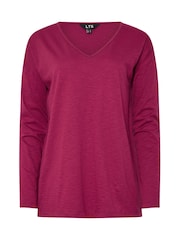 Long Tall Sally Green V-Neck 100% Cotton T-Shirts 3 Pack - Image 8 of 9