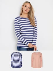 Pack de 2 camisetas de algodón 100 % con cuello en pico Sold de Long Tall Sally - Imagen 1 de 5